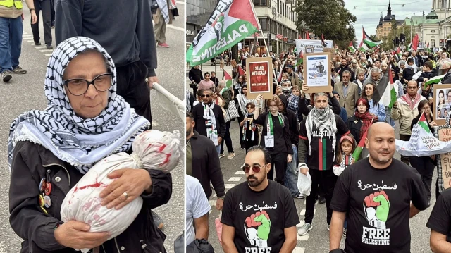 israilin gazzeye yonelik saldirilari isvecte protesto edildi tek hayali filistini yok etmek Eevgb7uW