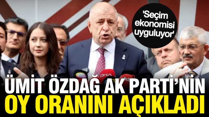 Umit ozdag ak partinin oy oranini acikladi erken secim icin isaret etti qQYDh6ny